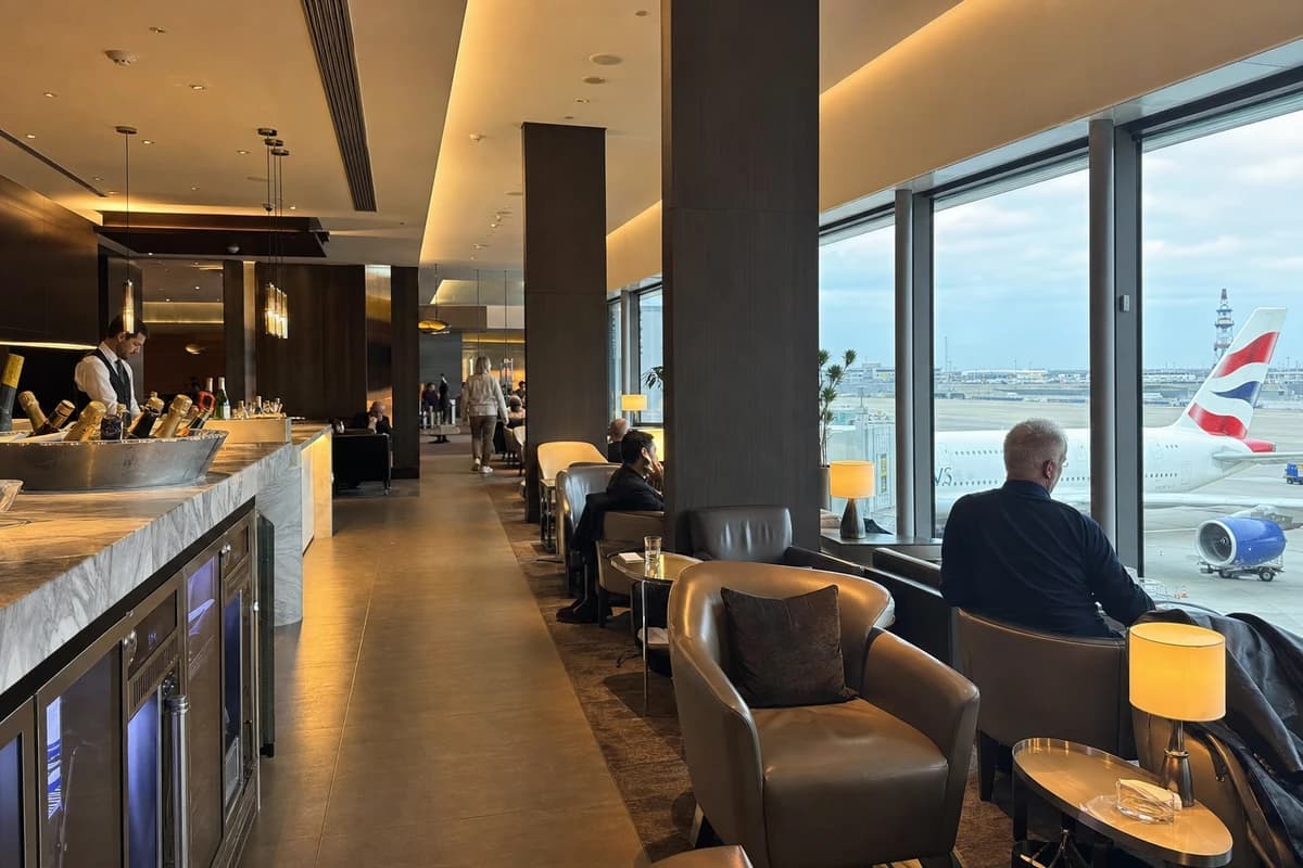 Heathrow's premium lounges are a highlight of transatlantic first class — worth the detour, less so the $1,500 in surcharges BA tacks onto every award