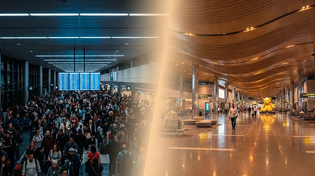 A two-hour layover in Doha versus a nonstop from JFK — the $3,000 difference buys you a better airport too
