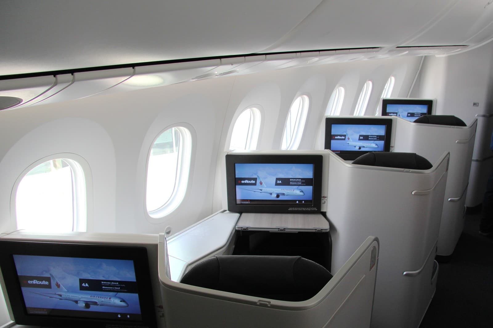 Air Canada Signature Class in-flight entertainment on the Boeing 787. Photo by Air Canada.