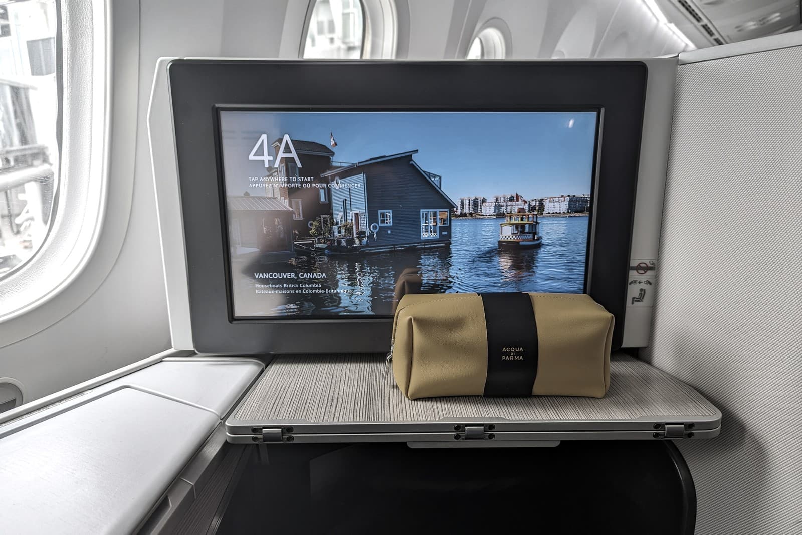 Air Canada Signature Class in-flight entertainment on the Boeing 787. Photo by Frugal Flyer.