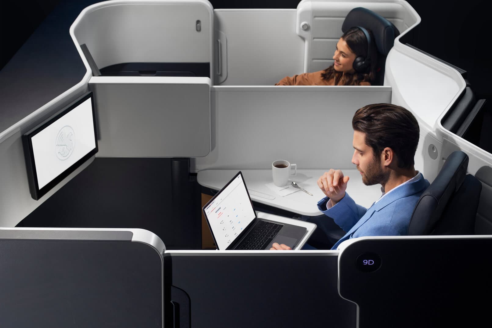 Enjoy complete privacy in Air France's new business class cabin. Photo by Air France.