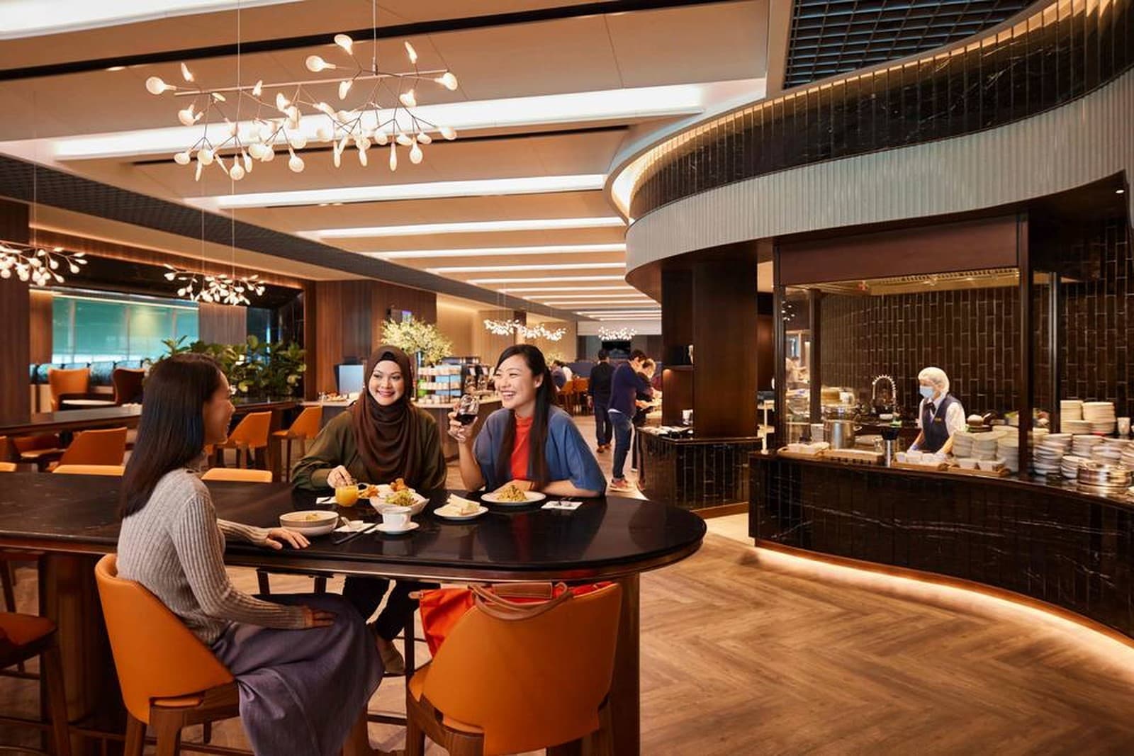 Singapore Airlines SilverKris Business Class lounge at Changi Airport Terminal 3