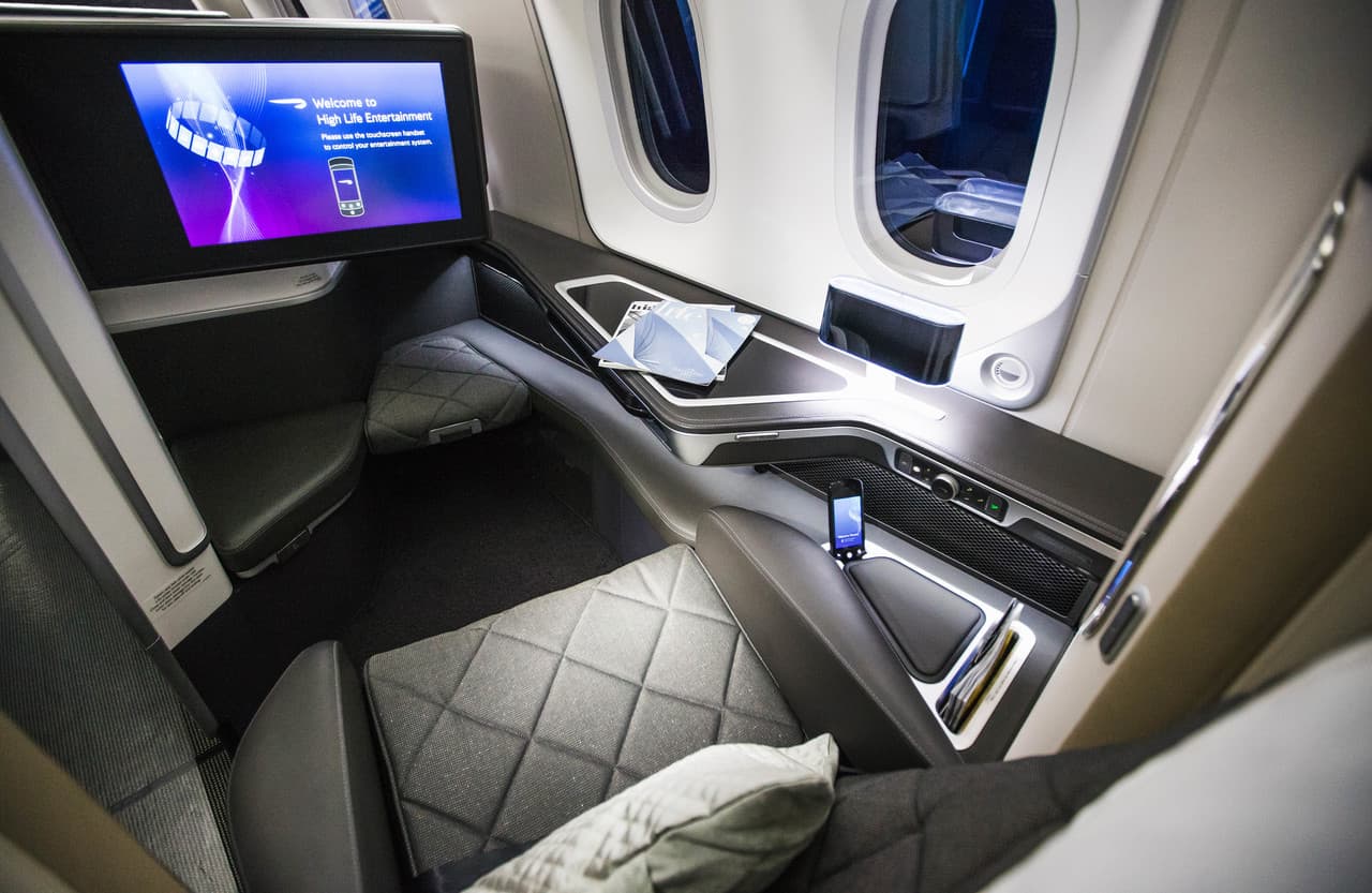 Maximum privacy in British Airways Boeing 787-9 new first class cabin. Picture credit: Stuart Bailey