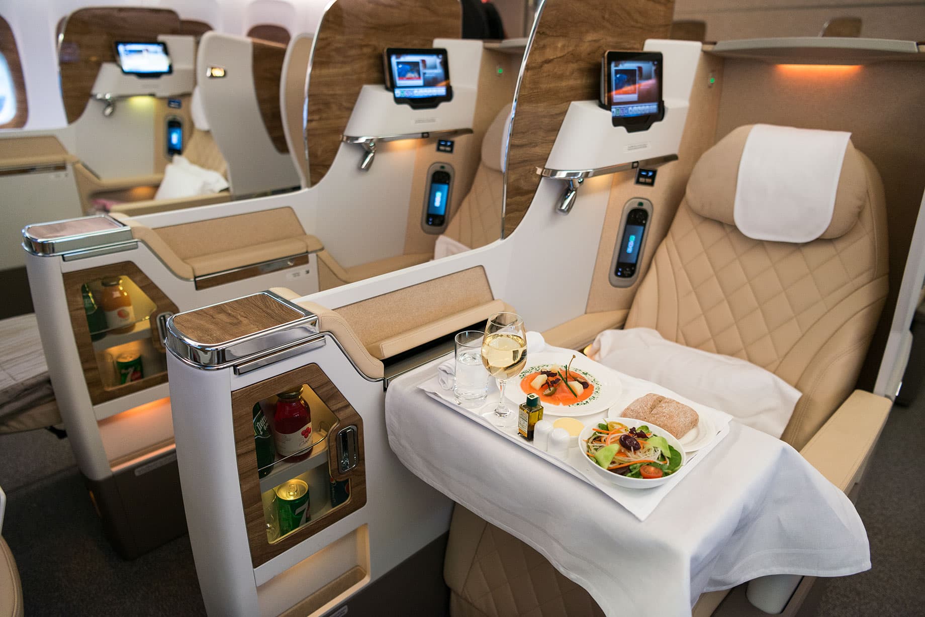Meals in Emirates New Business Class