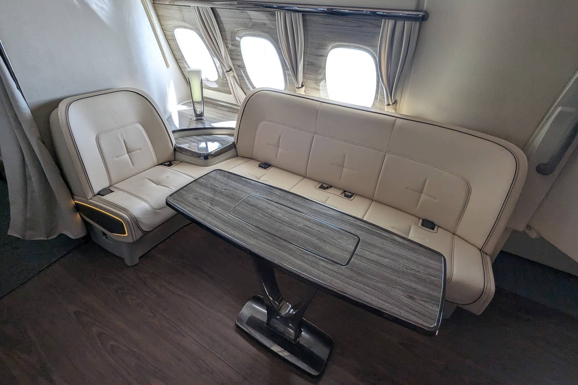 Emirates A380 Business Class onboard lounge & bar