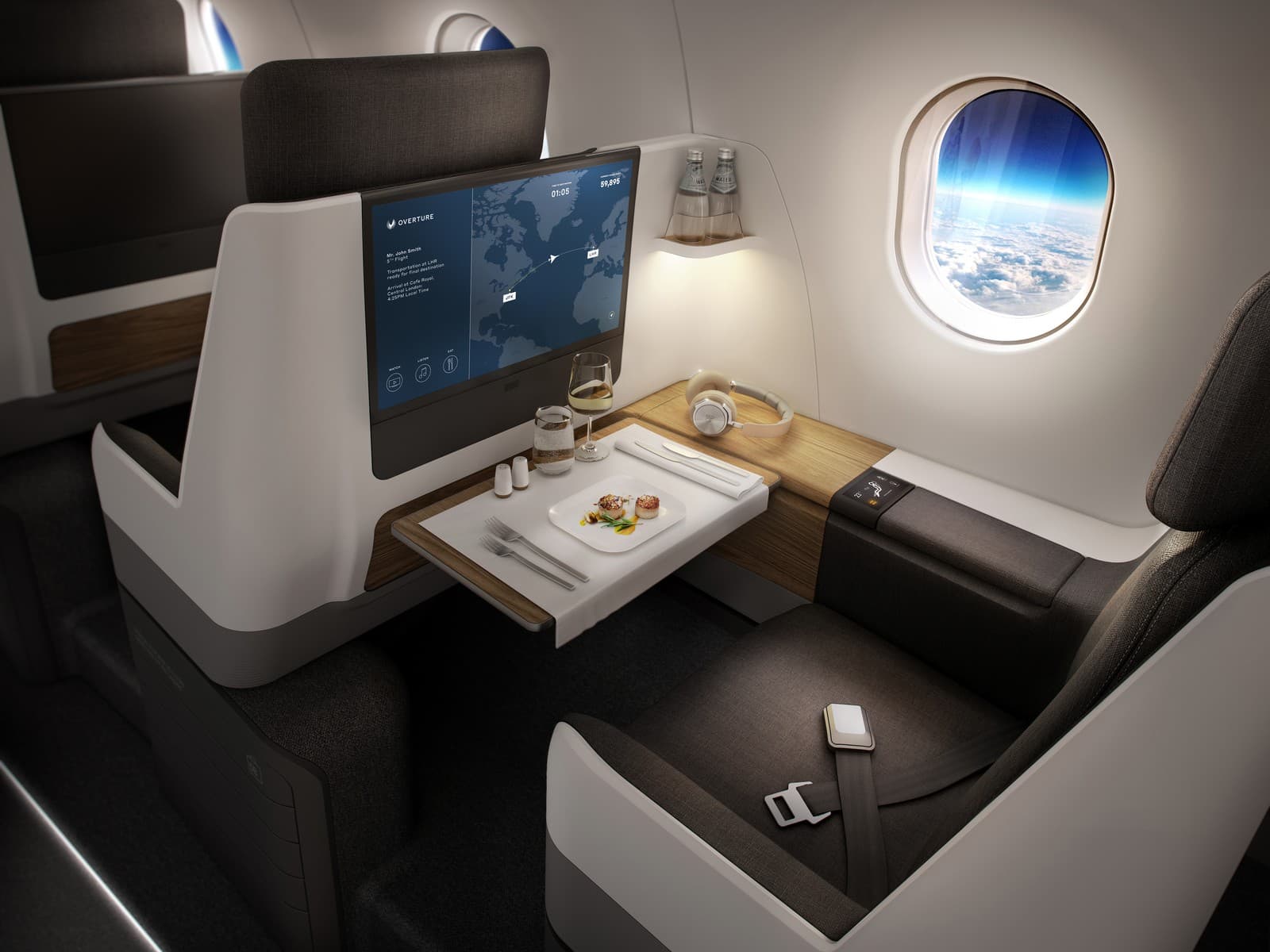 Passenger experience on Boom Overture cabin. Photo by Boom Supersonic.