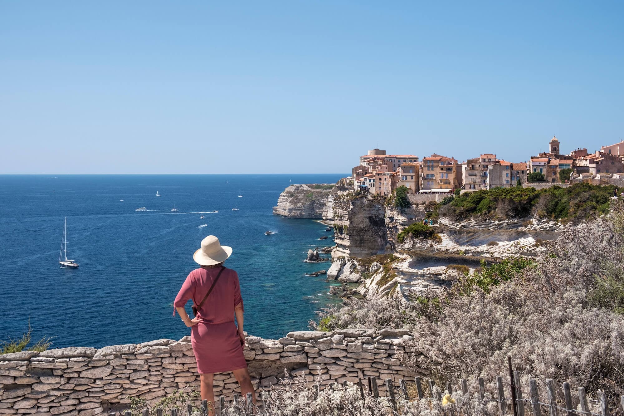 Bonifacio is a picturesque city located on the southern tip of the island of Corsica, in the Mediterranean Sea.