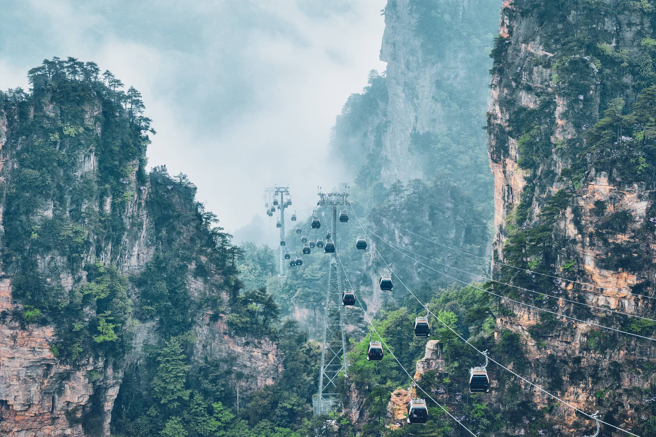 Real-world Pandora from the movie Avatar. Zhangjiajie National Forest Park, Hunan Province, China. The Most Surreal Places on Earth