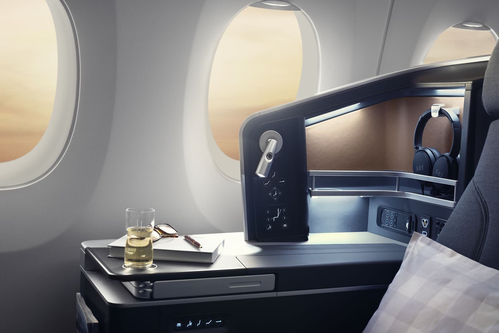 SAS A350 Business Class cabin. Photo by SAS AB.