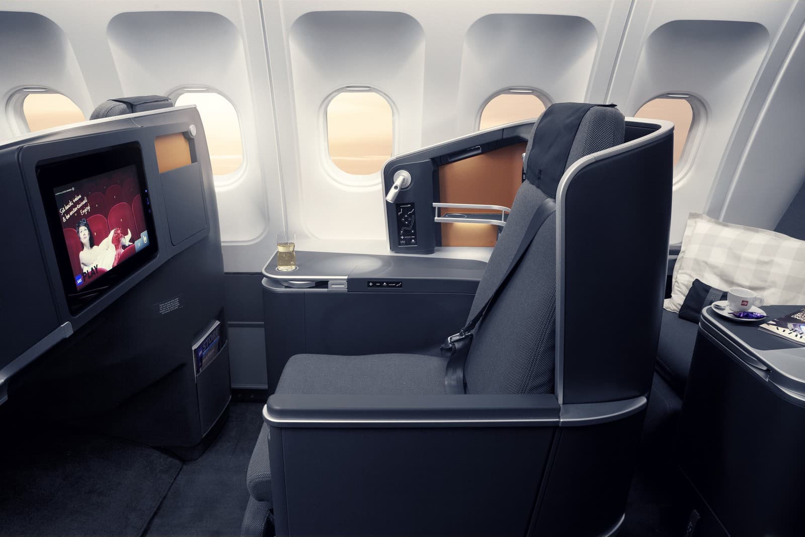 SAS A350 Business Class cabin. Photo by SAS AB.