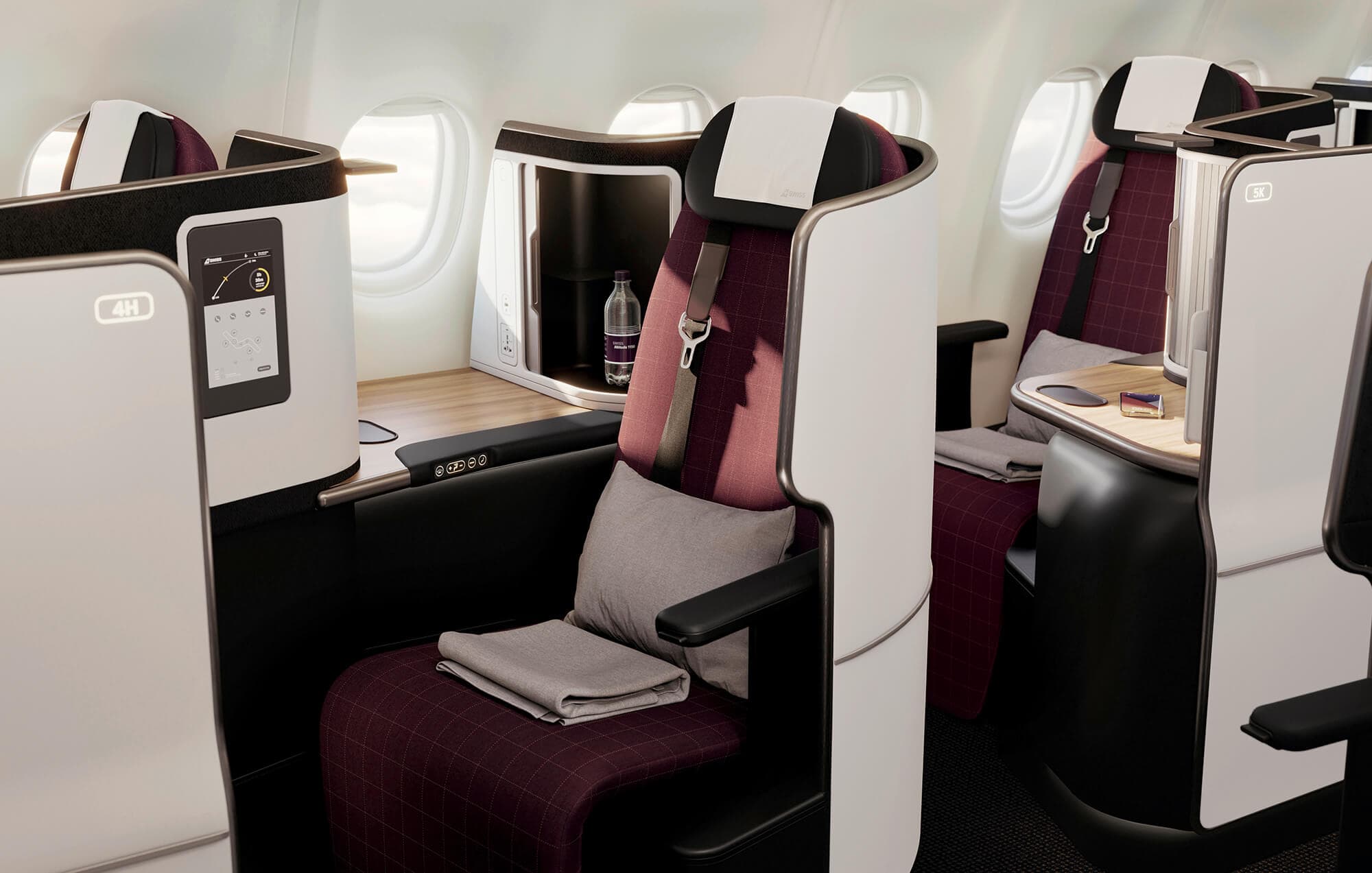 SWISS Senses business class cabin. Photo by SWISS