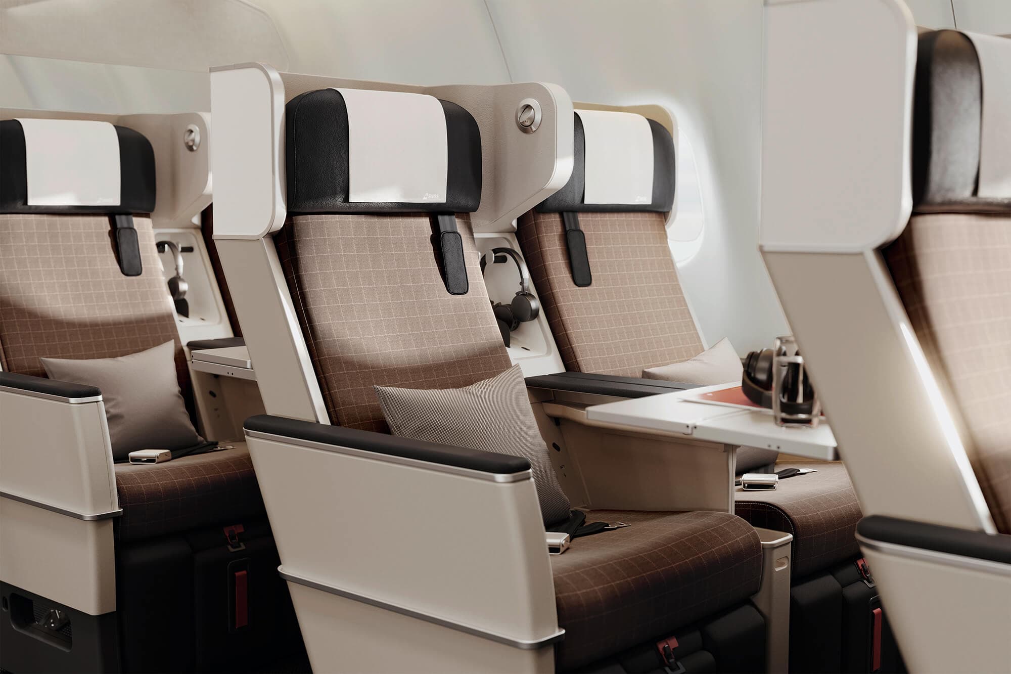 SWISS Senses premium economy class cabin. Photo by SWISS.