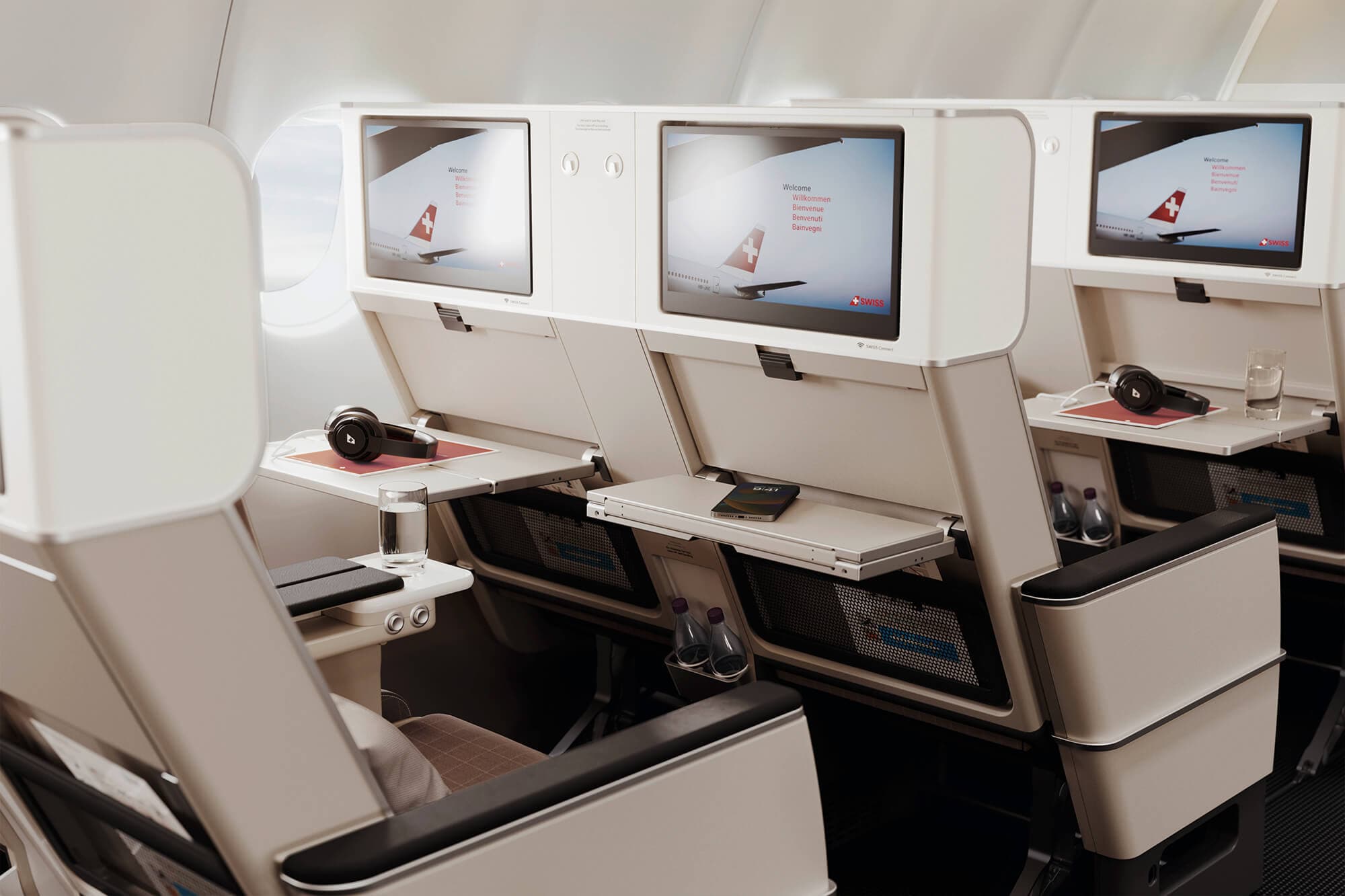SWISS Senses premium economy class cabin. Photo by SWISS.