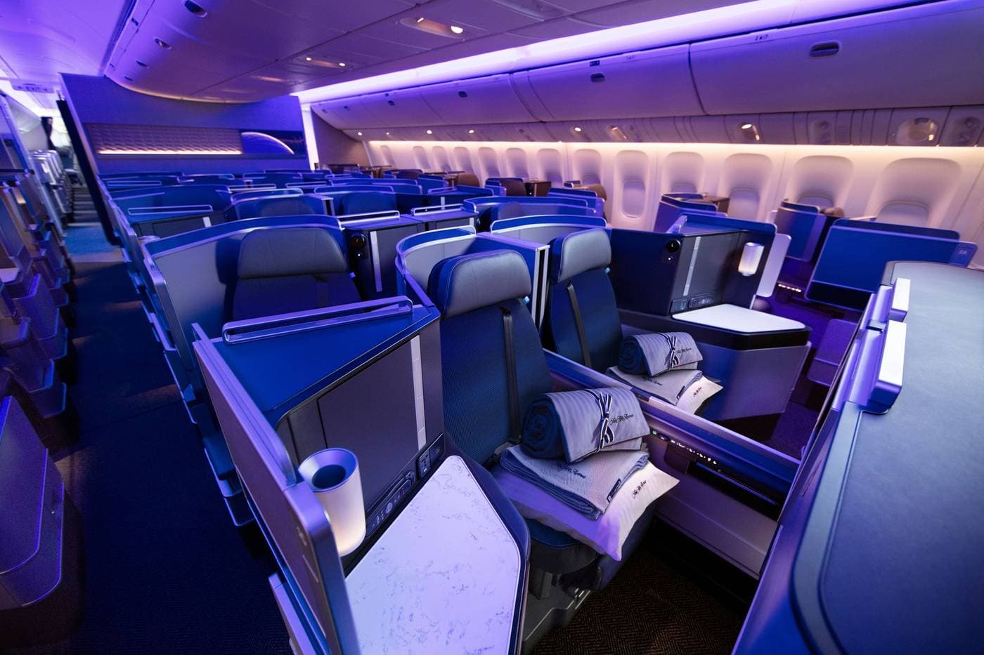 United Polaris featuring Zodiac Optima Business Class Seats. Photo by United Airlines.