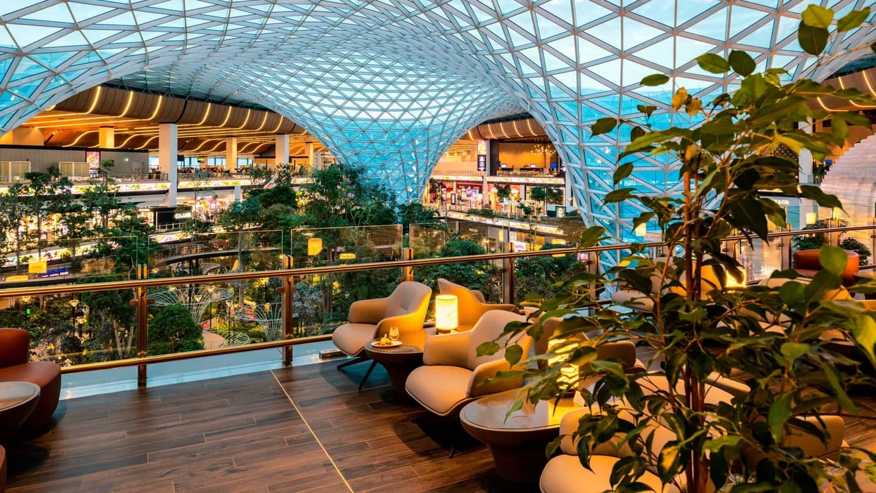 Premium airline first class check-in area — the ground experience in first class operates in an entirely different reality