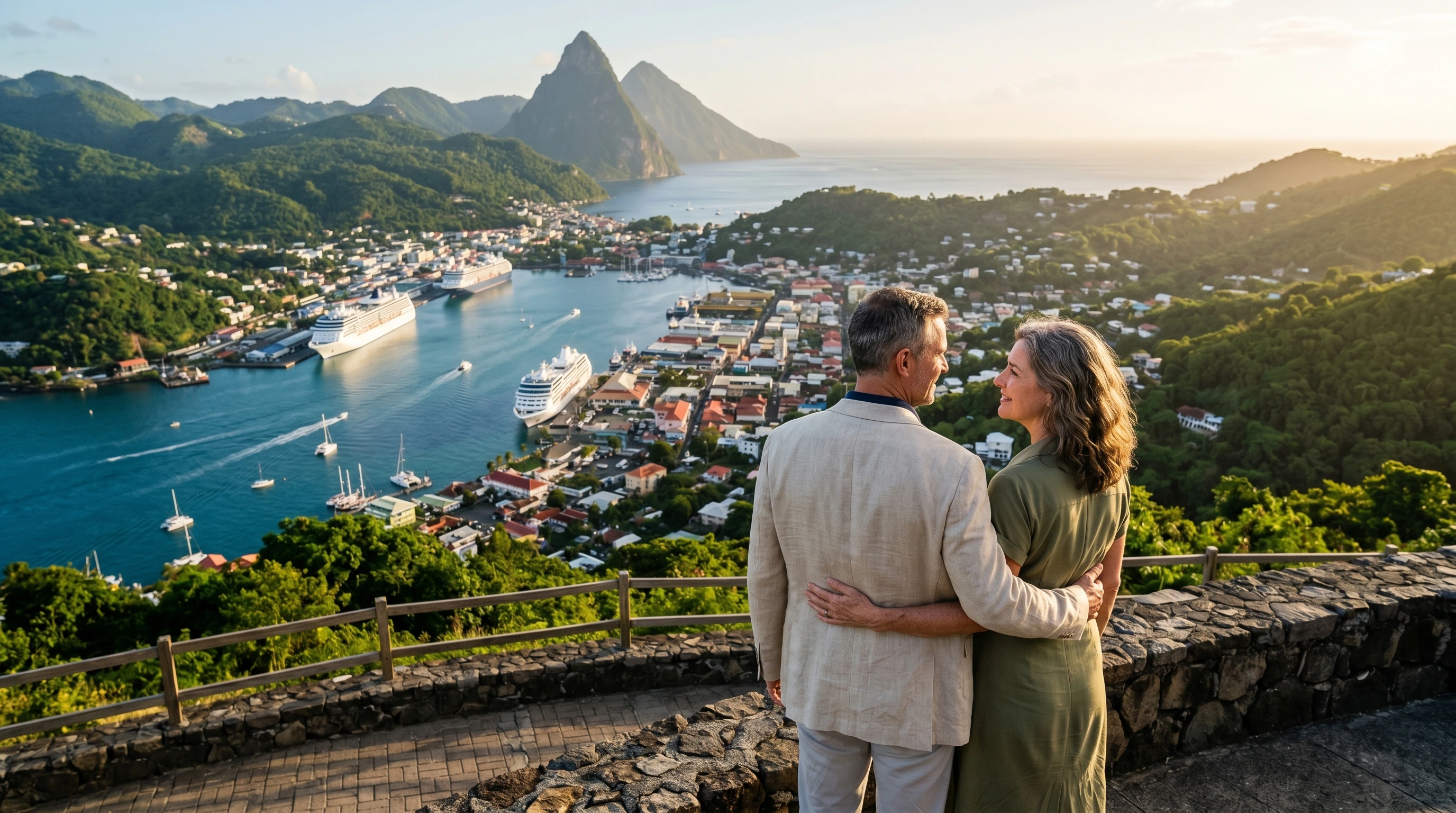 Business class to St. Lucia