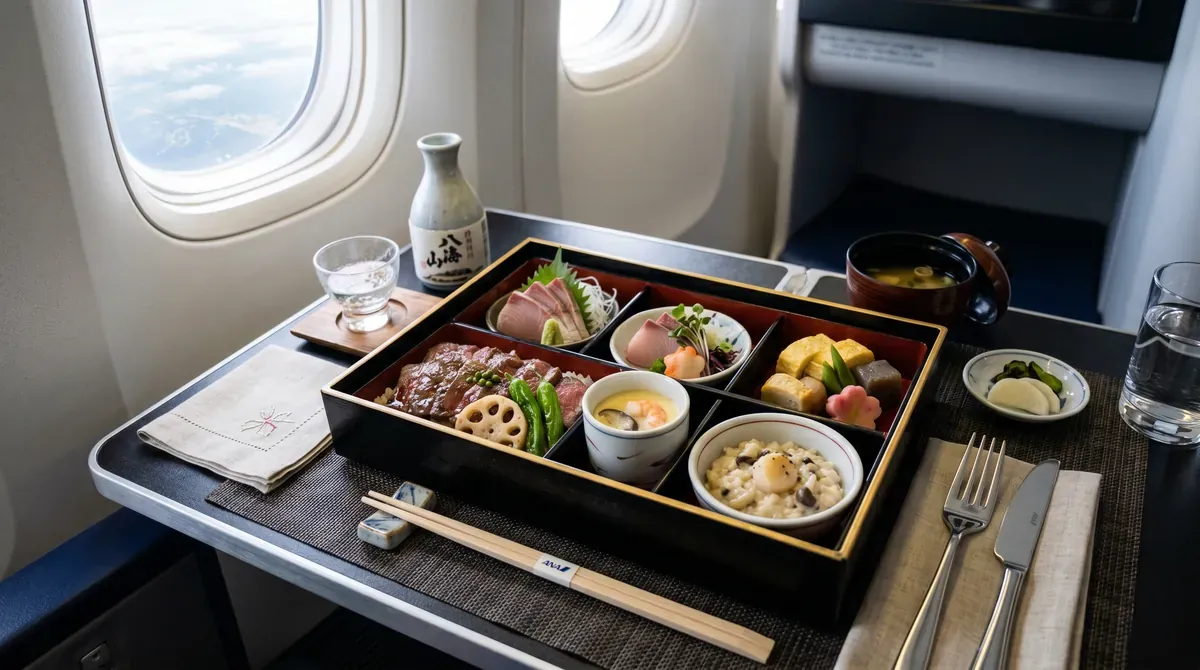ANA (All Nippon Airways) business class cabin - premium experience