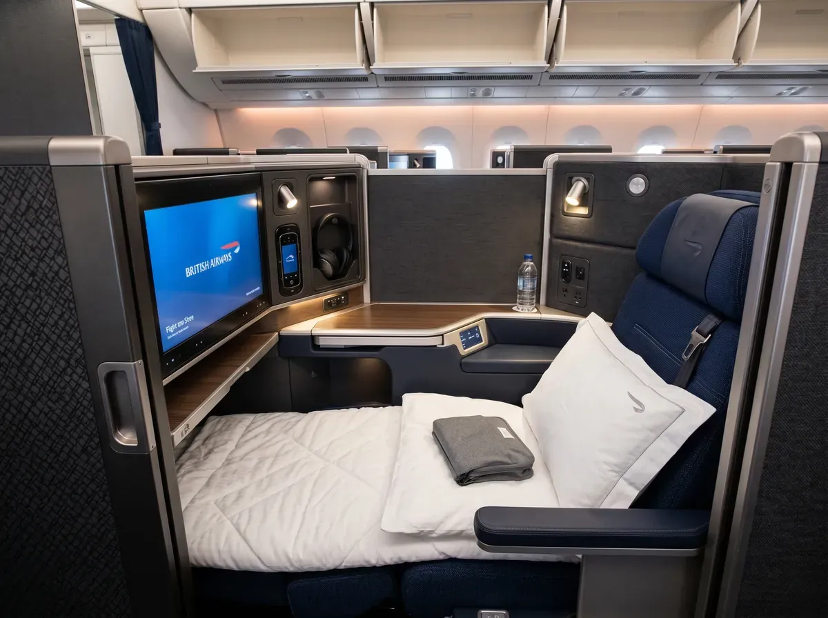 British Airways business class cabin