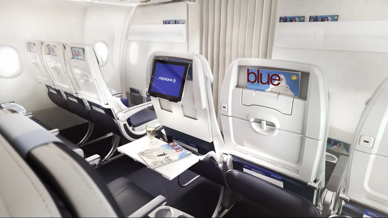 Aegean Airlines vs Turkish Airlines business class cabin detail