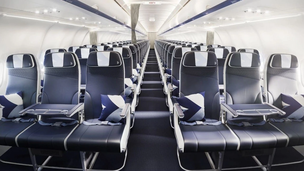 Aegean Airlines business class cabin - premium experience