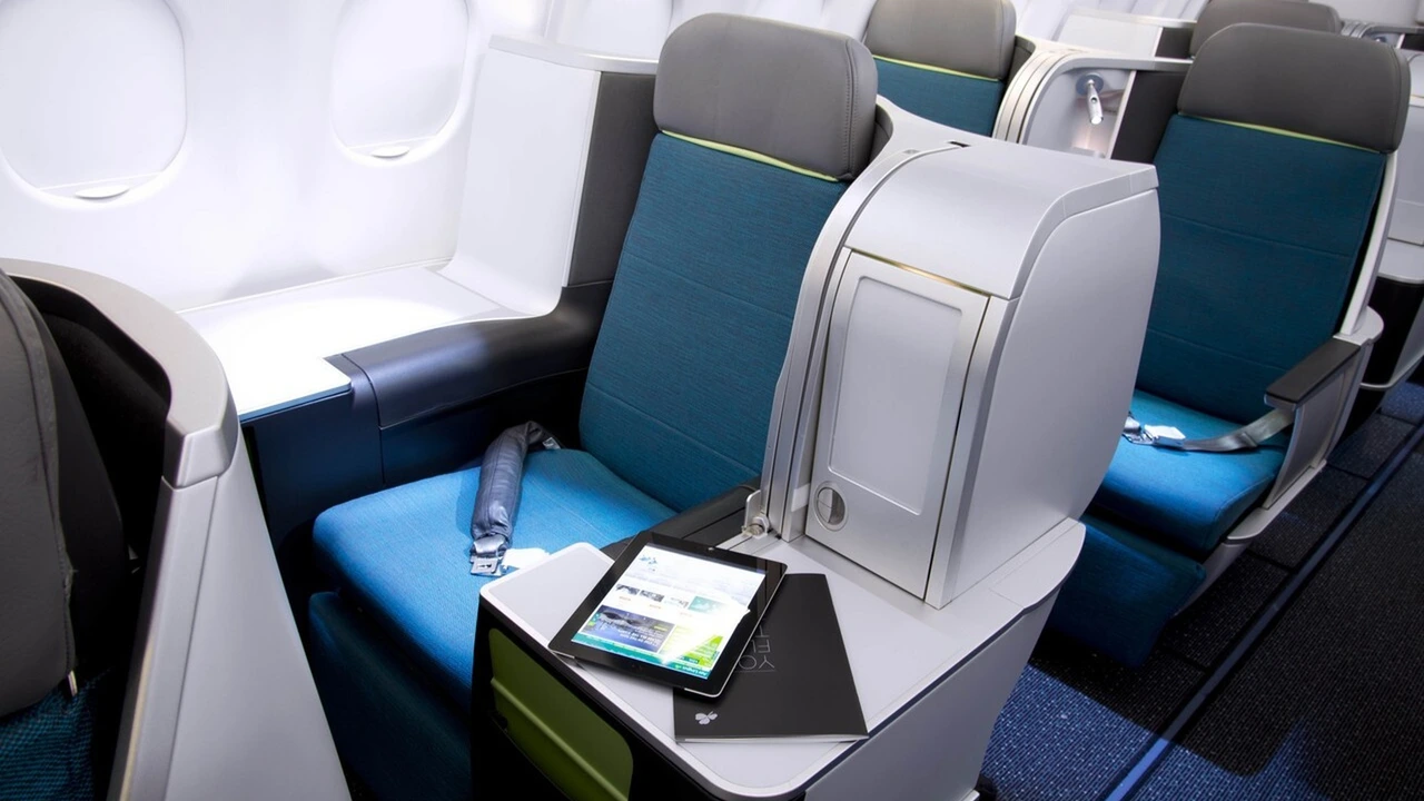 Aer Lingus business class cabin - premium experience