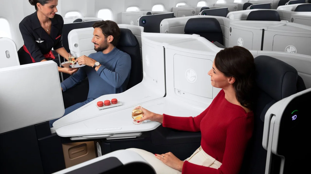 Air France business class dining
