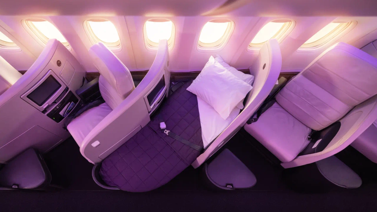Air New Zealand business class cabin - premium experience