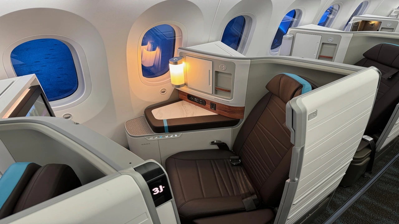Alaska Airlines business class cabin - premium experience