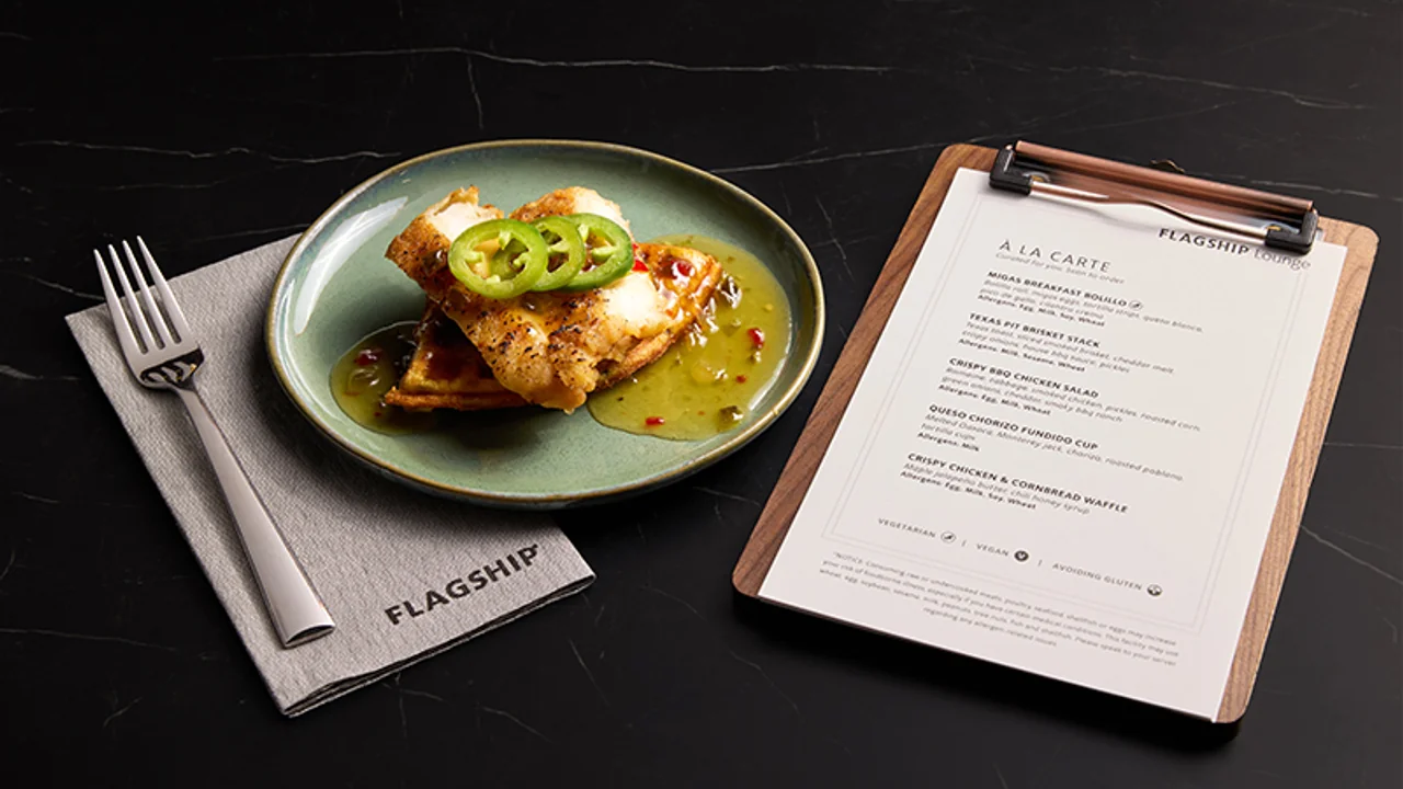 American Airlines business class dining