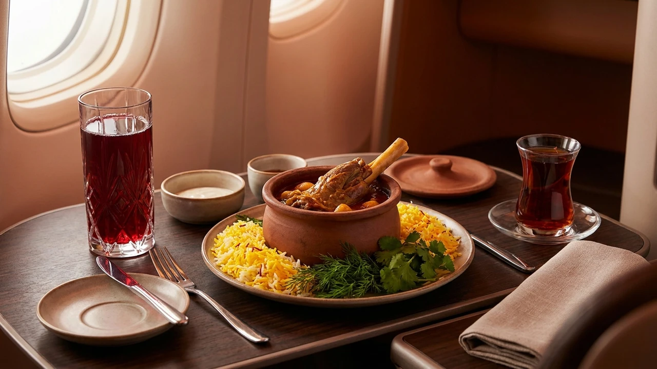 Azerbaijan Airlines business class cabin