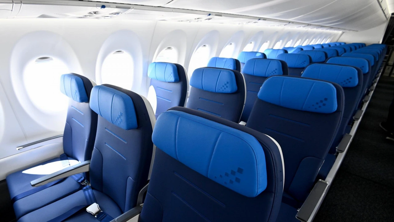 Croatia Airlines business class cabin