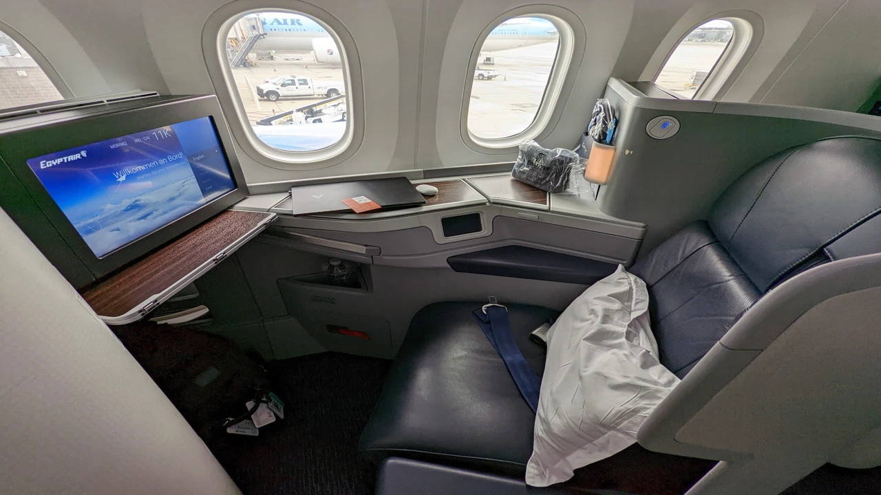 EgyptAir business class seat
