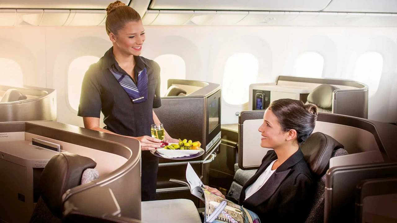 El Al Israel Airlines business class dining