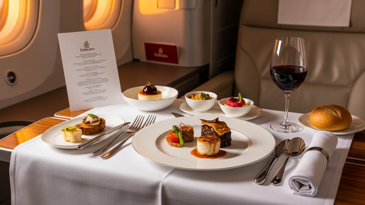 Emirates business class dining