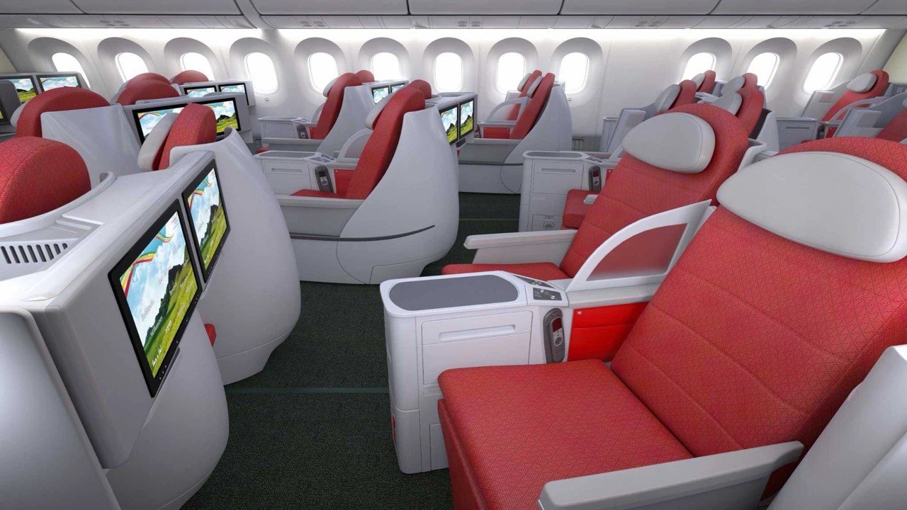 Ethiopian Airlines vs South African Airways business class cabin detail