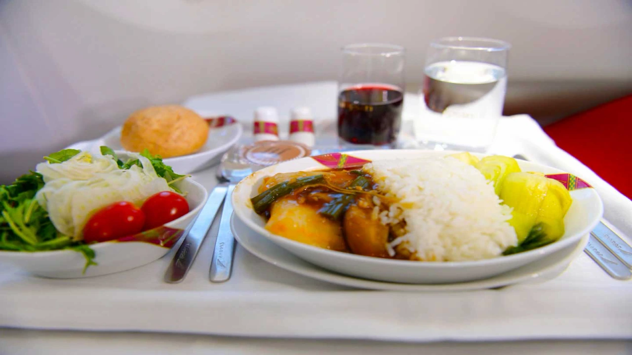 Ethiopian Airlines business class dining