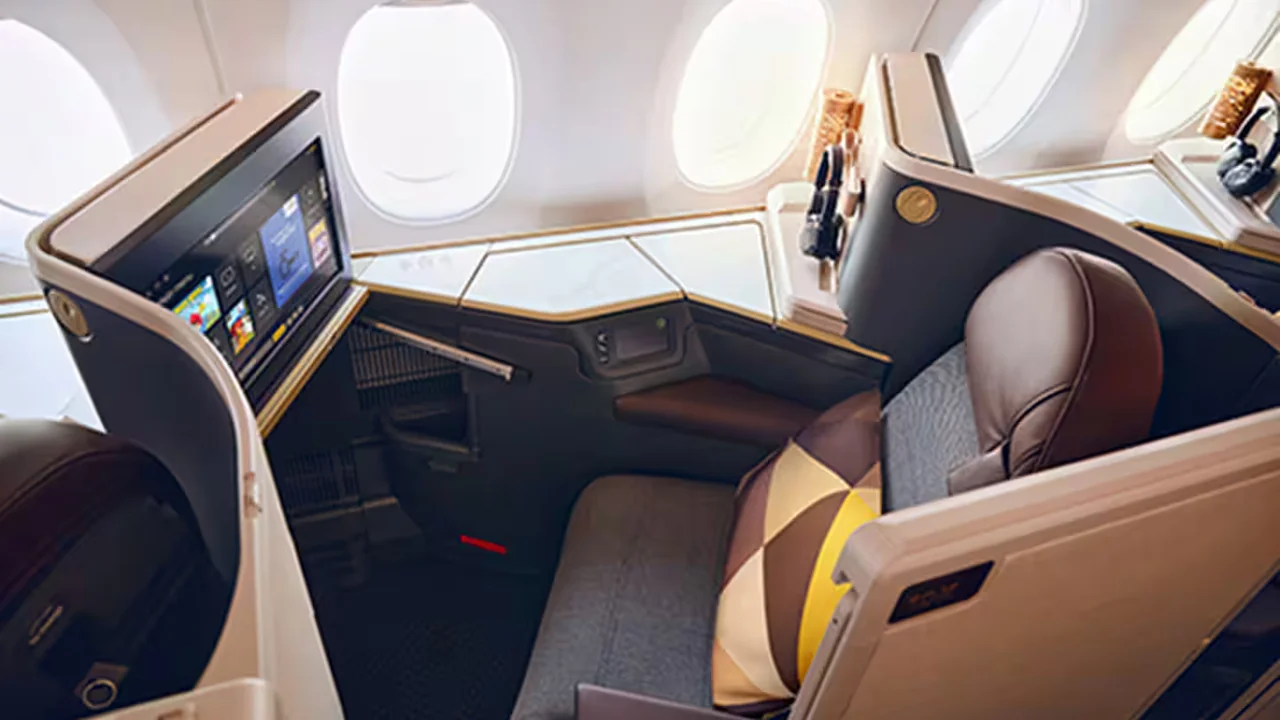 Etihad Airways business class seat