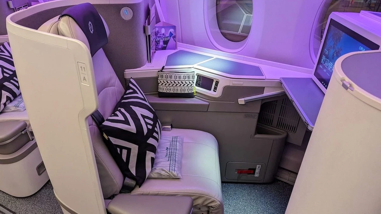 Fiji Airways business class cabin - premium experience