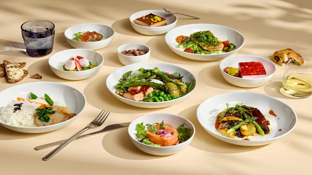 Finnair business class dining