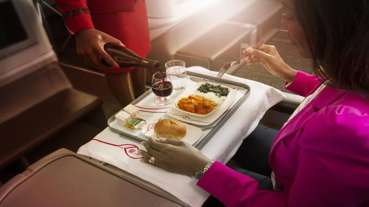 Kenya Airways business class dining