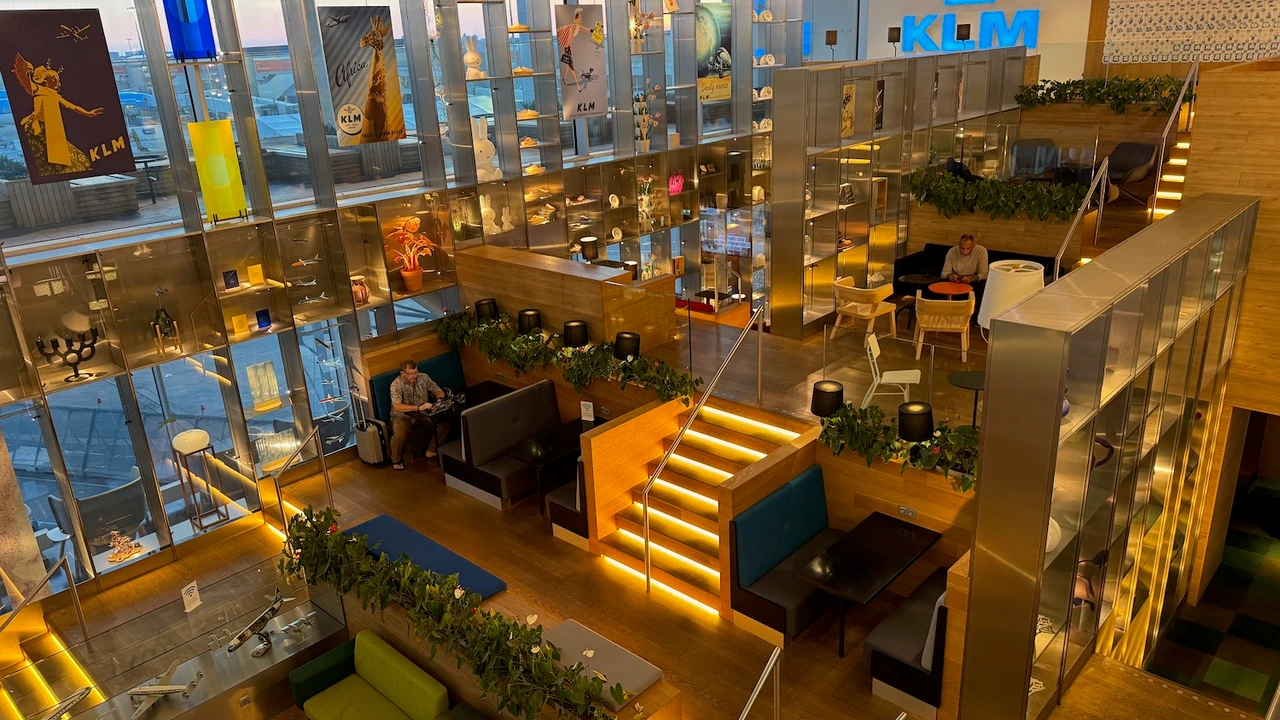 KLM Royal Dutch Airlines business class lounge