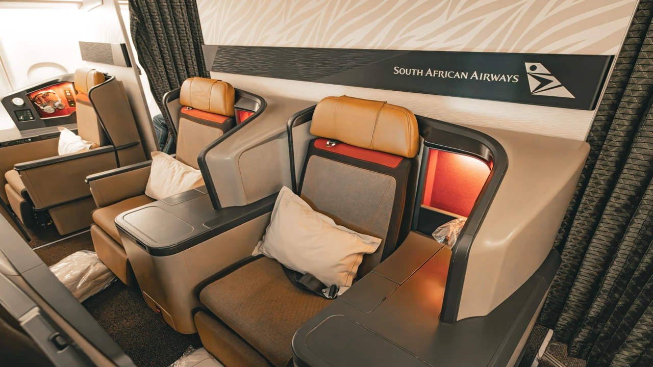 South African Airways vs Kenya Airways business class cabin detail