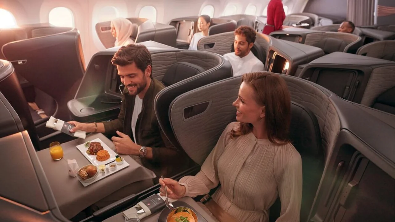 Turkish Airlines business class dining