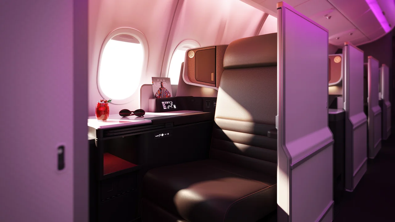 Virgin Atlantic vs Delta Air Lines business class cabin detail