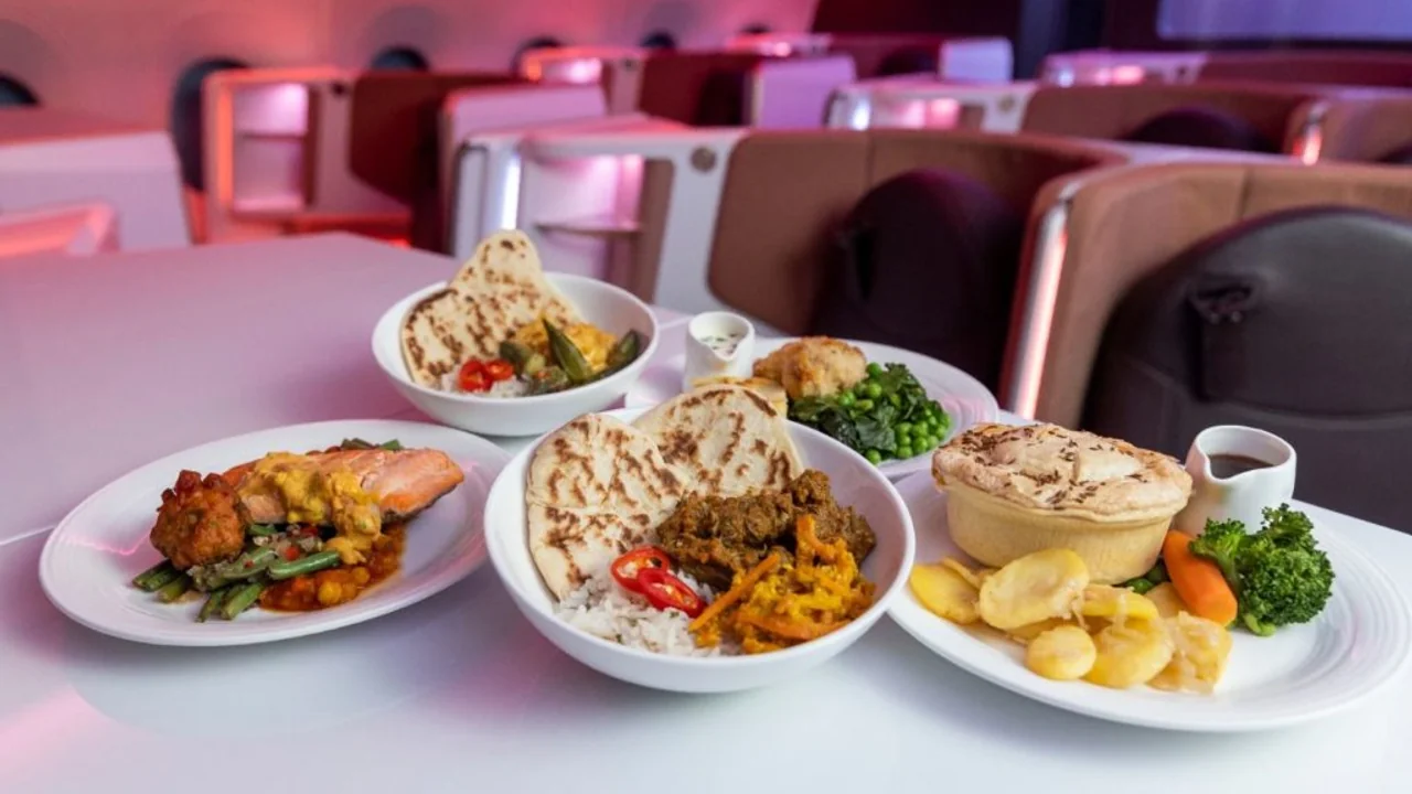 Virgin Atlantic business class dining