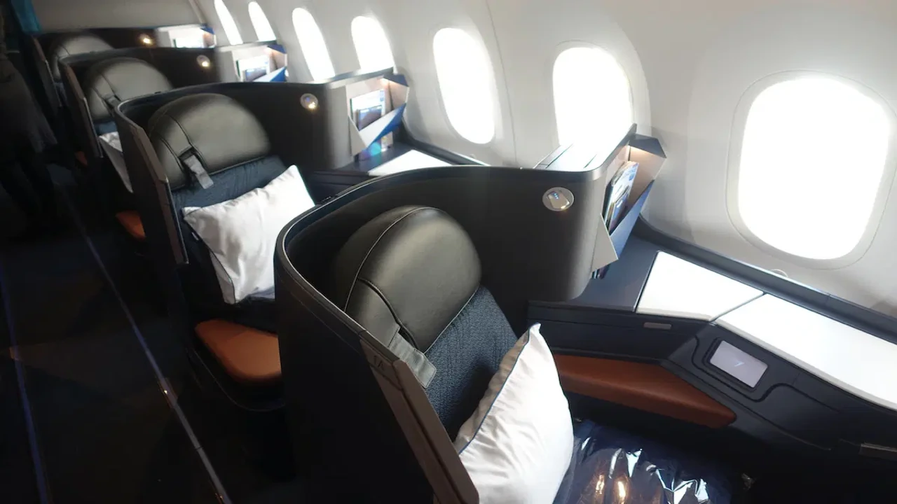 WestJet business class seat