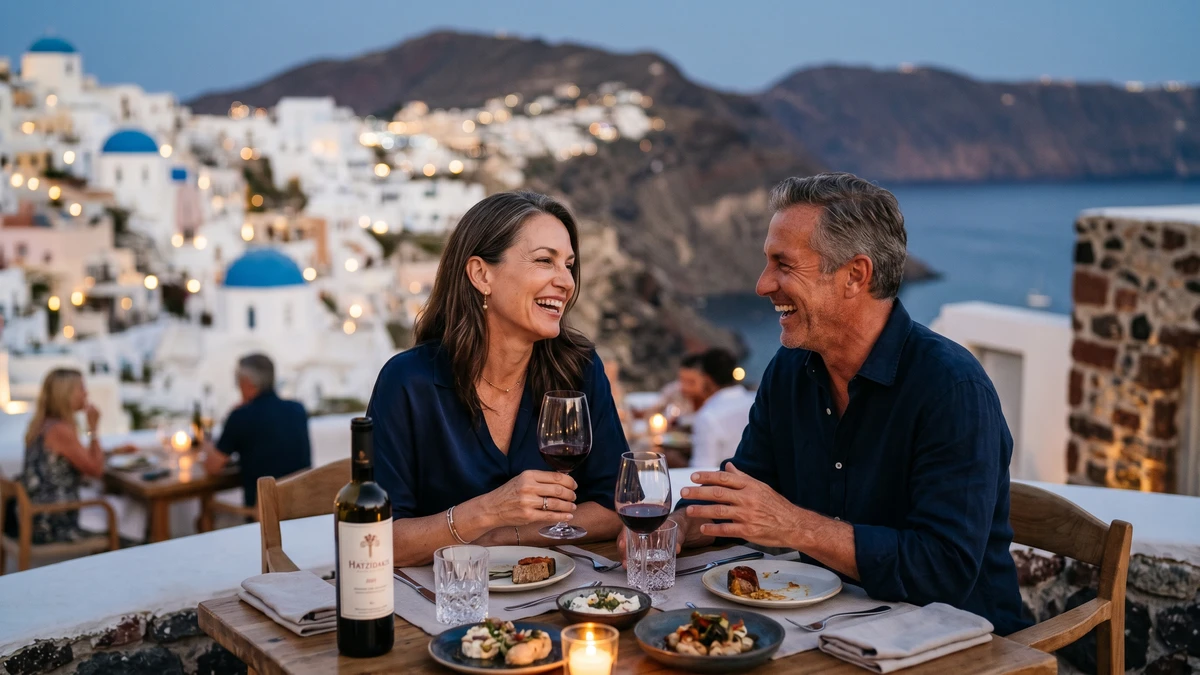 Business class flights to Santorini - premium experience