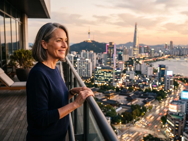 Business class flight from Phoenix to Seoul