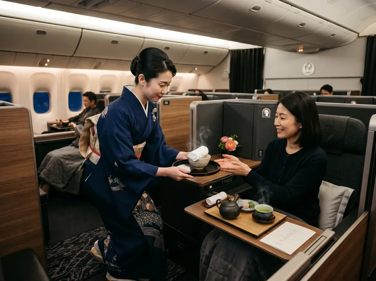 Business class flight from Los Angeles to Tokyo Haneda