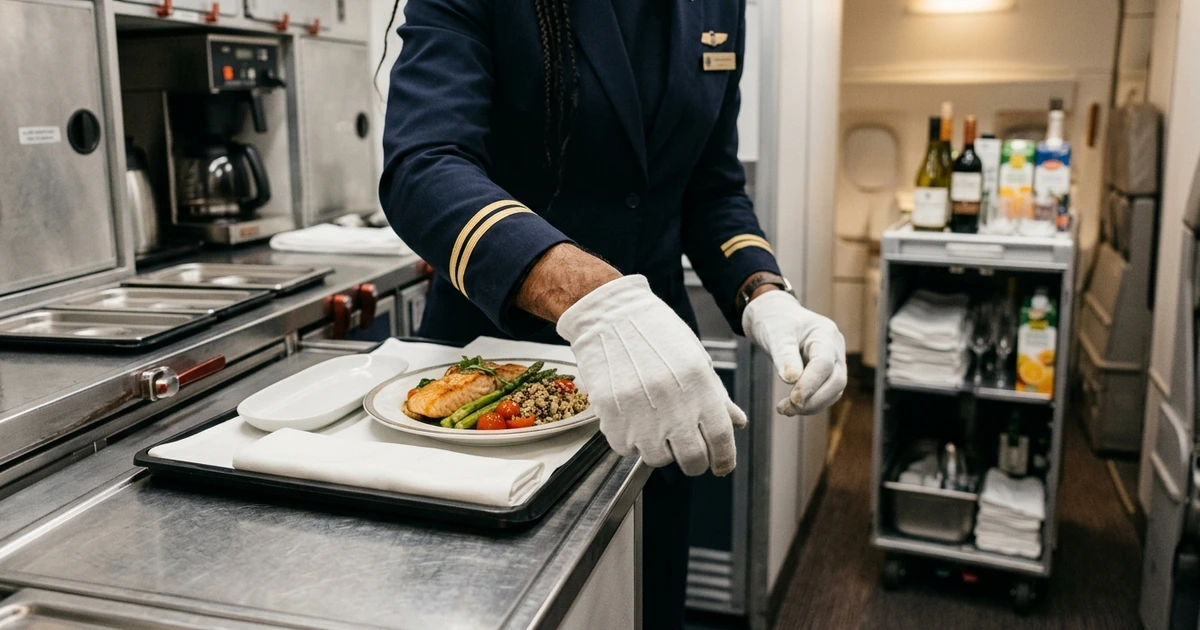 The difference between good and great business class dining is the chef and the plating, not the altitude.